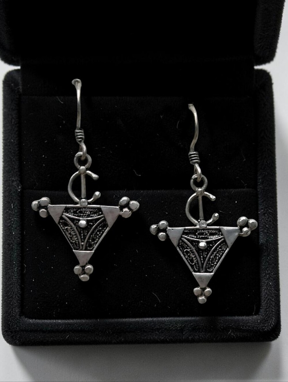 Vintage Sterling Silver Moroccan Berber Earrings